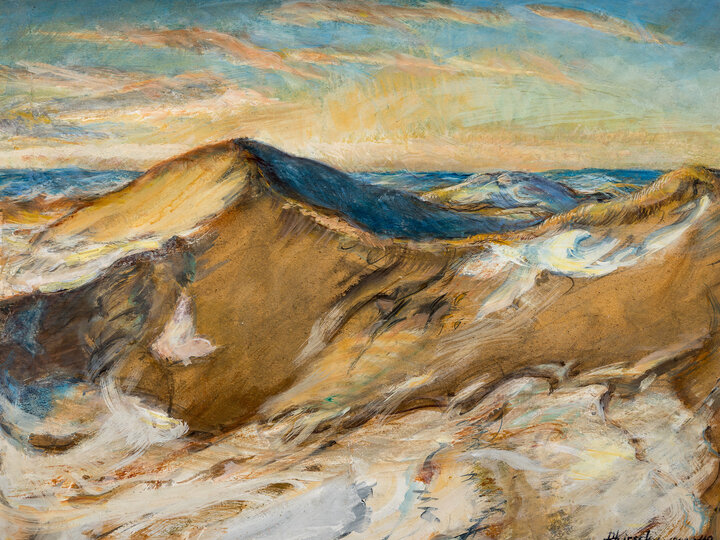 Dwight Kirsch, "Big Sandhill near Burwell, Nebraska, with Melting Snow at Sunset"
