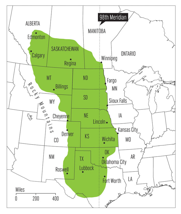 Map of the Great Plains