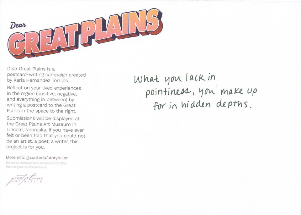 Dear Great Plains postcard
