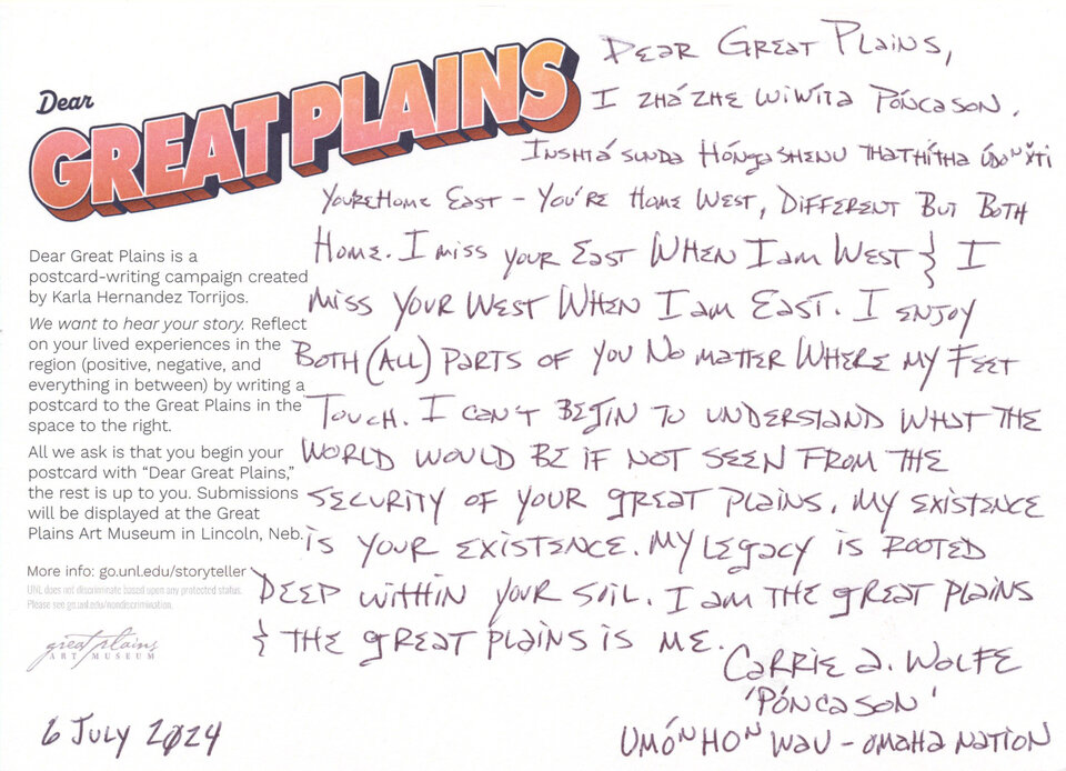 Dear Great Plains postcard
